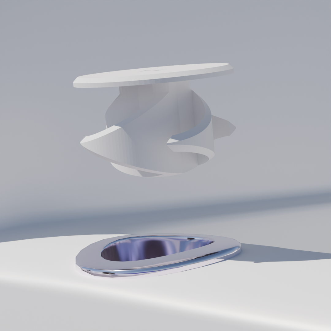 3.5" Cup Holder Plug with Pull Tab